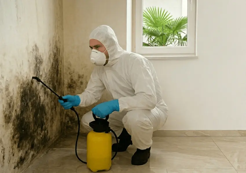 Remove Mold from walls and ceiling