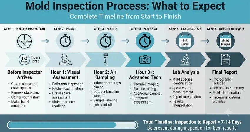 Mold Inspection Process Timeline Step-by-Step Guide
